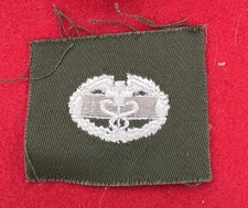 US Army Combat Medical Badge Machine Embroidered 1960s Color CMB