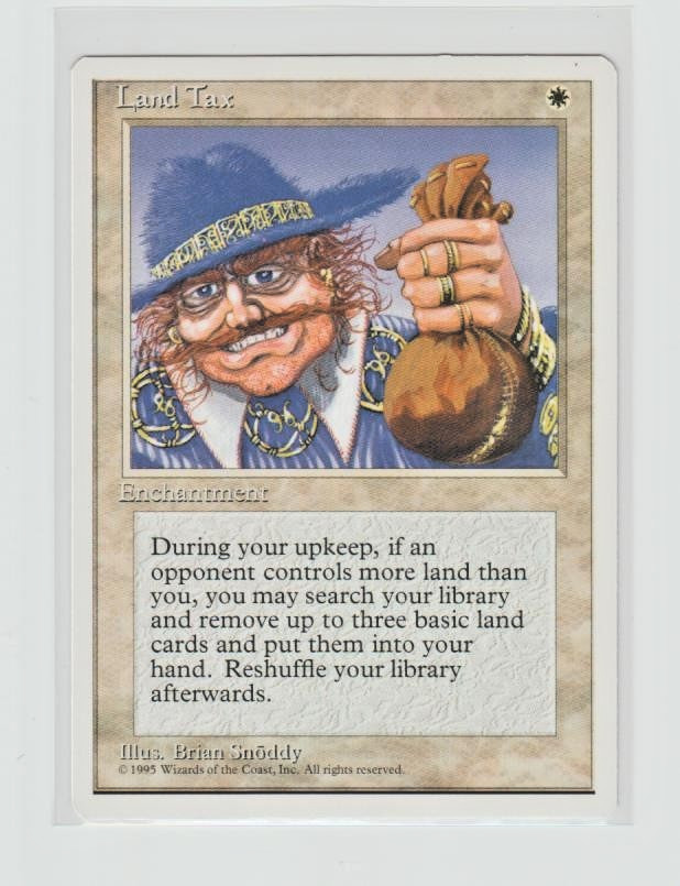 Magic the Gathering ~ MTG ~ 1x Land Tax ~  M/NM ~ 4th Edition