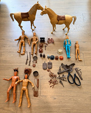 Vintage 60s 70s Marx Best of the West Lot Johnny Jane Chief Cherokee Horse Tack