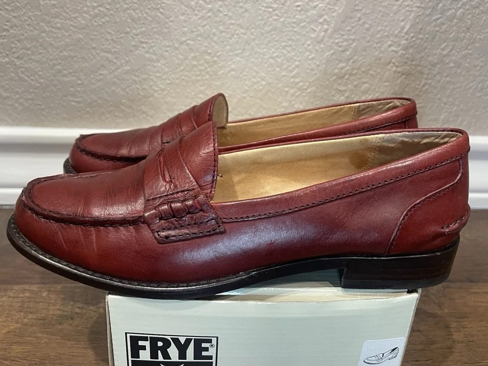 Mocassim feminino Frye couro vermelho tamanho 7,5 M Dalia Penny - Imagem 3 de 4