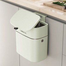 7-13L Food Waste Bin with Lid Kitchen Cabinet Door Cupboard Hanging Trash Can UK