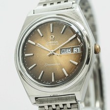 No Tariff *OH Service* Vintage 1974 OMEGA Seamaster Cal.1022 Auto Brown 36mm Men