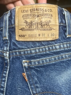 Made In USA Vintage Jeans LEVI S 550 Orange Tab 1995 31x30 31w 30L Tapered Leg
