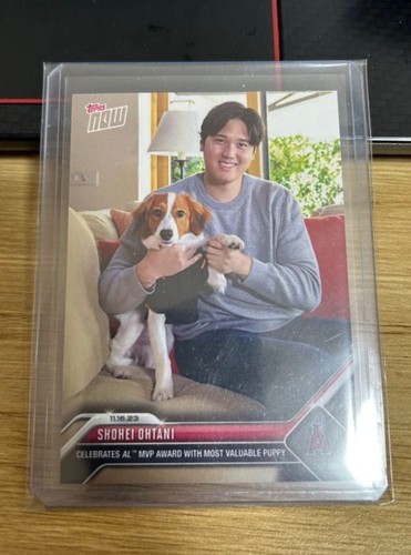 2023 Topps Now OS-19 Shohei Ohtani Decoy Dog Angels Dodgers AL MVP Card