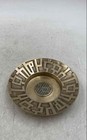 Brass Geometric Sunburst Round Shaped Mid Century Modernist Ashtray — photo 1