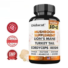 Mushroom Complex Supplement Enhances Immune Function Deep Repair 30-120 Capsule