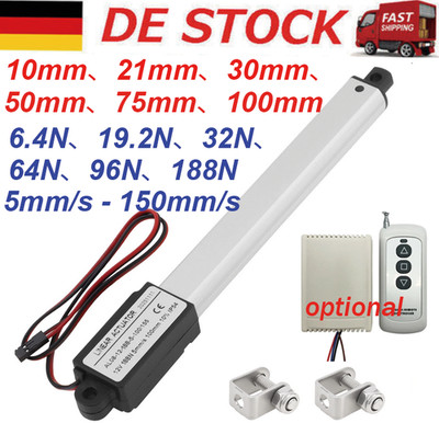 12V Micro Mini Linearmotor 6.4N 32N 188N Linearantrieb Elektrischer 10~200MM