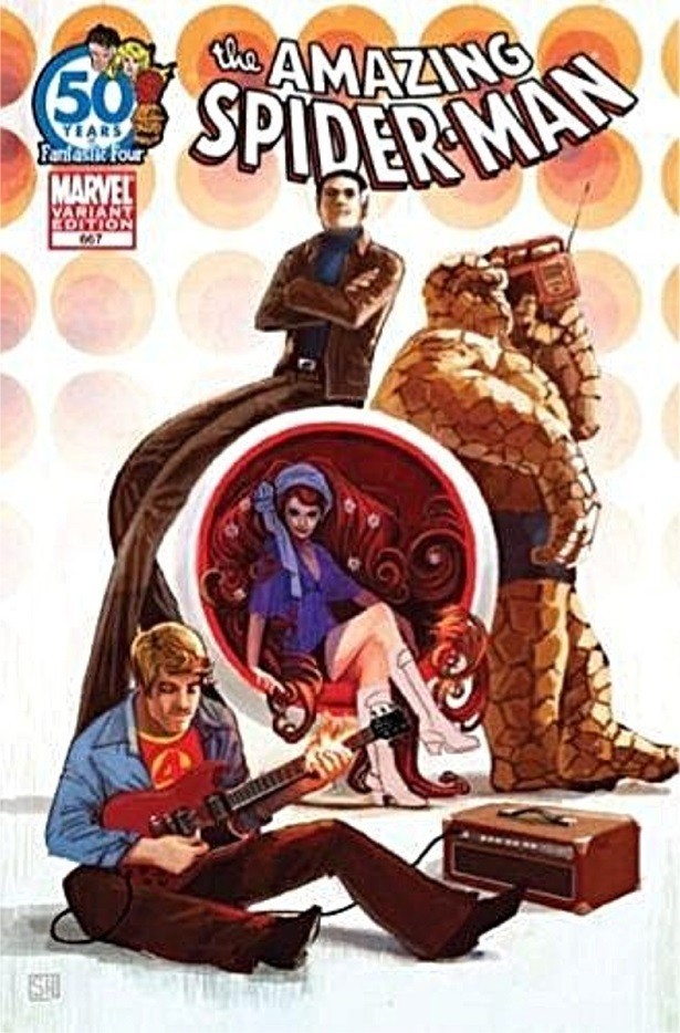 AMAZING SPIDERMAN 667 FF FANTASTIC FOUR 4 ANNIVERSARY