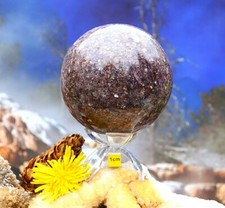 Huge Lepidolite Purple Mica Polished Sphere + FREE Luxury Perspex Stand 894g