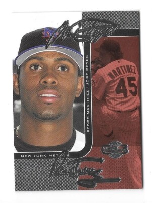 2006 CO-SIGNERS #99A PEDRO MARTINEZ,JOSE REYES 82/100 SILVER-RED CHANGING FACES