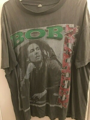 Rare Vintage Rap Style Shirt Bob Marley Faded No Size Tag | eBay