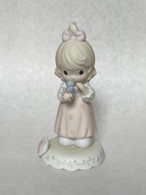 Precious Moments Figurine Age 9 Growing In Grace 183865 Bisque