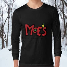 Moe's symbol pizza Long Sleeve Logo TEE T-Shirt Funny Size S to 5XL