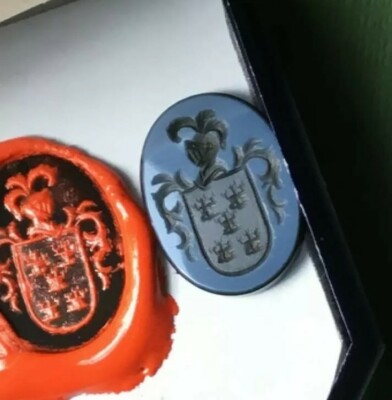 Ágata con escudo grabado a buril 14 x 10 (de encargo)