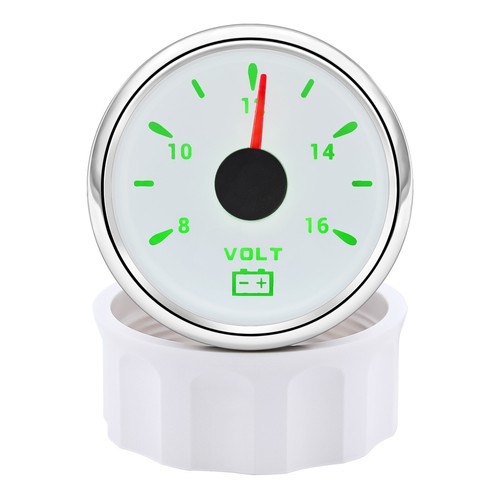 52mm 7 Color LED Volt Voltmeter Voltage Gauge Meter 8-16V for Car Boat Truck - Picture 6 of 17