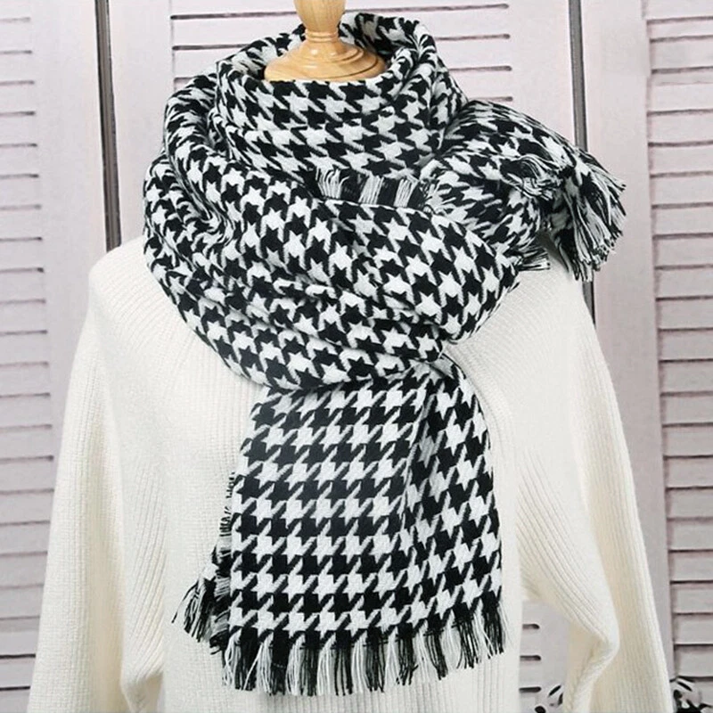 White sales check scarf
