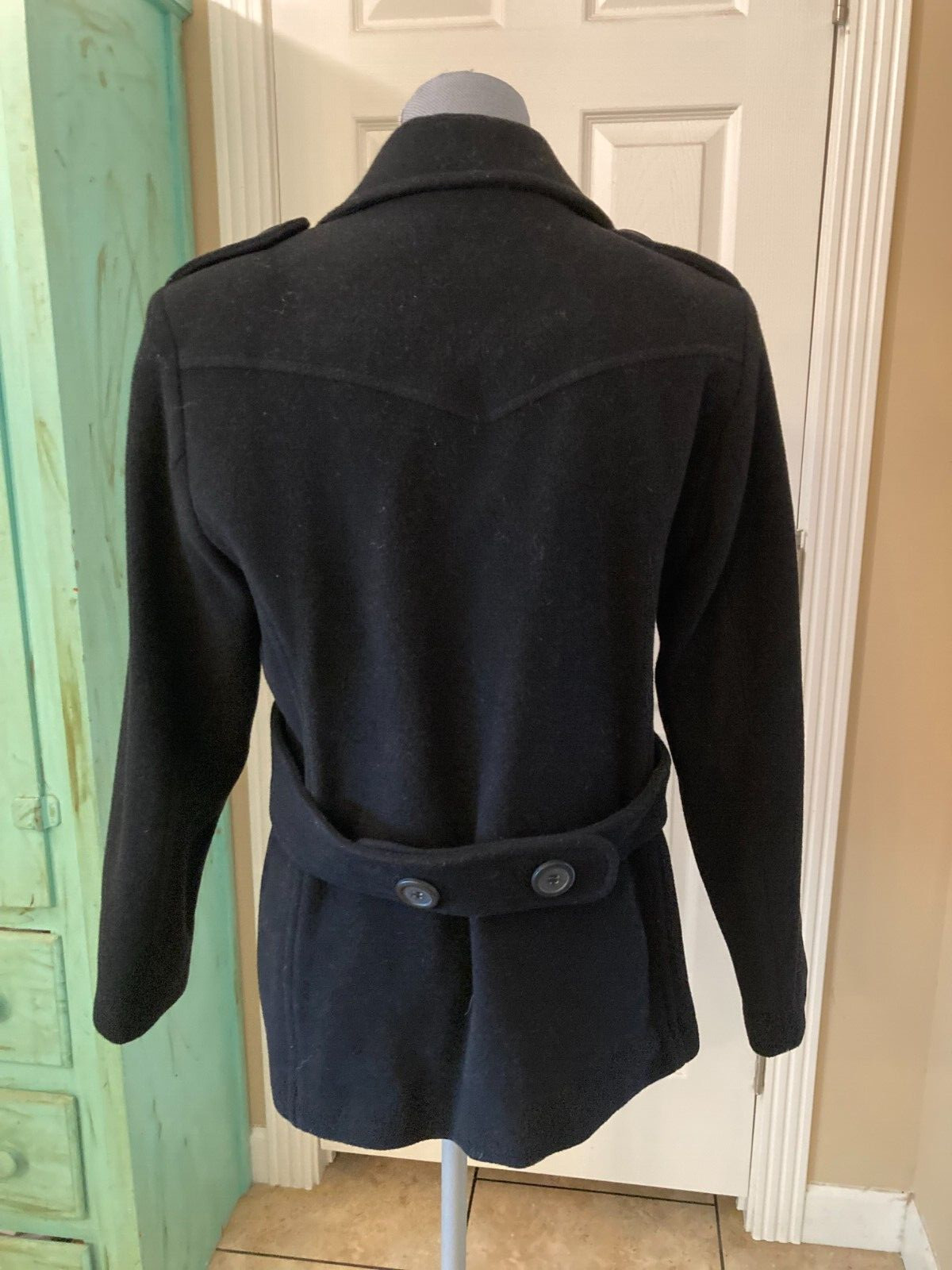 MUDD, BLACK, DOUBLE BREASTED, COLLARED, BUTTON DO… - image 5