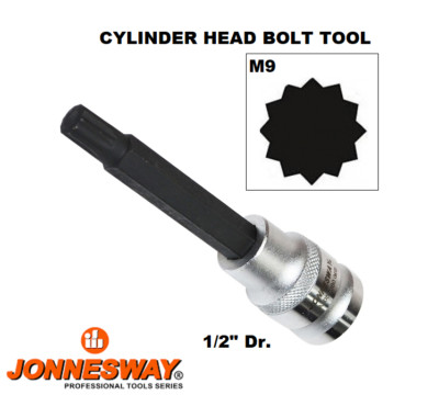 JONNESWAY AI050080 1/2'' Dr. M9 CYLINDER HEAD BOLT TOOL FOR TOYOTA