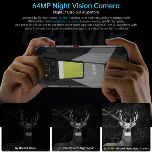 Smartphone robusto 5G 8849 SHARK 3 Android 14 fotocamera per visione notturna mobile da esterno - Foto 10 di 12