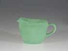 Vintage Fire-King Glass Jadite Jane Ray Creamer Signed on Base c.1955