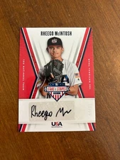 Rheego McIntosh 2019 USA Baseball Stars Stripes Auto 15U-RM Blue Jays /25