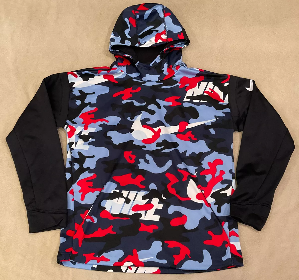 Nike hoodie XL boys pullover sweatshirt red white blue patriotic