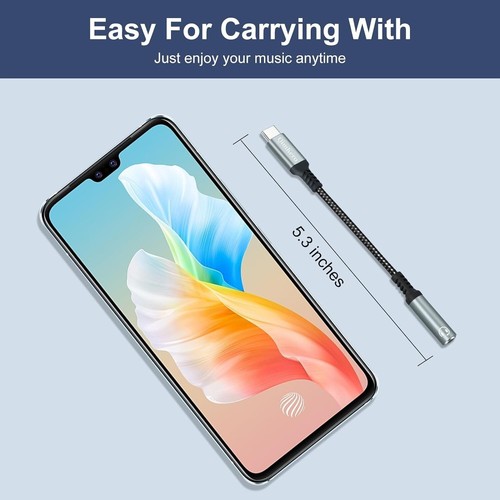 USB Type C to 3.5Mm Female Headphone Jack Adapter, (2-Pack) USB C to Aux Audio D - Picture 4 of 7