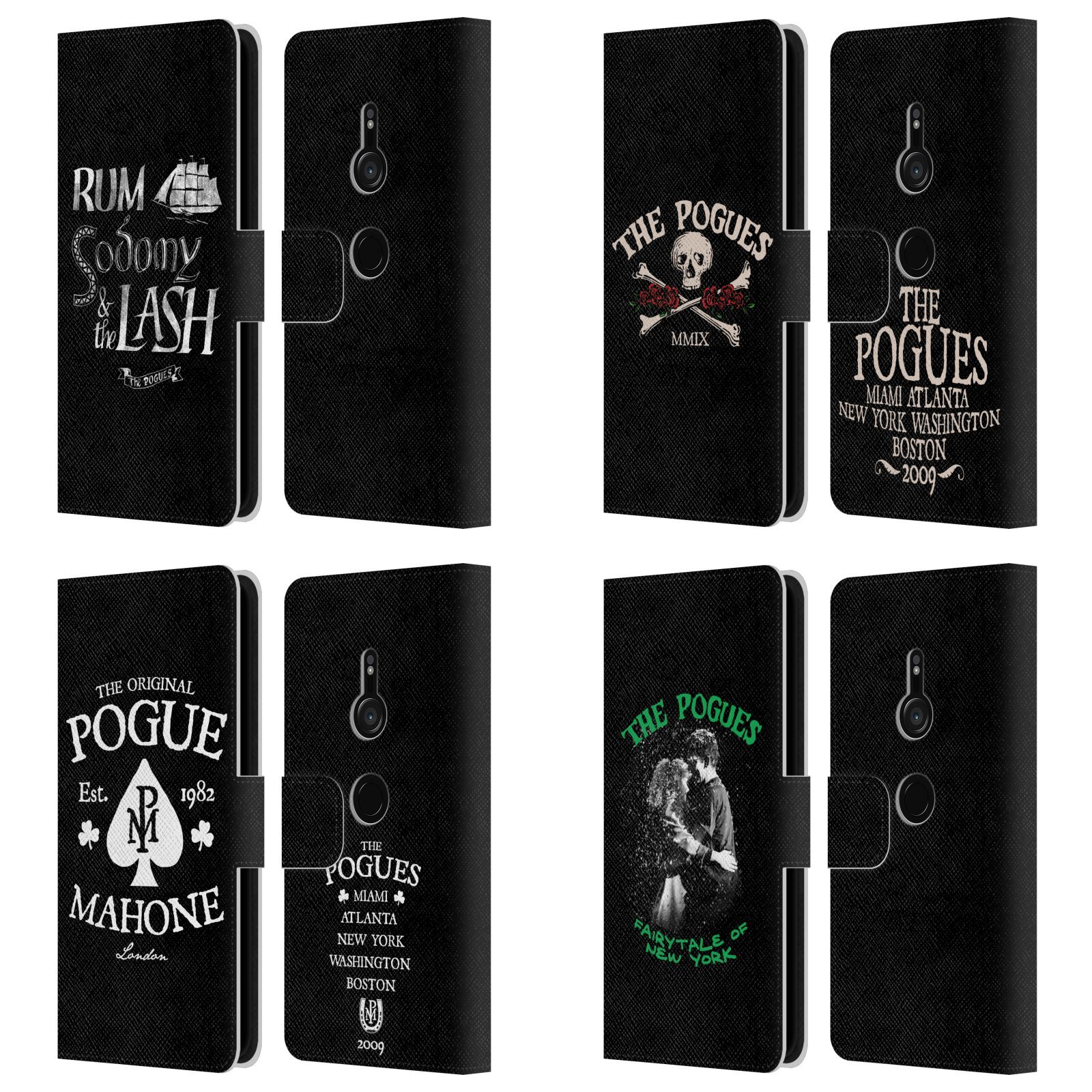 OFFICIAL THE POGUES GRAPHICS LEATHER BOOK WALLET CASE COVER FOR SONY PHONES 1