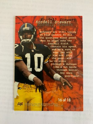 1997 Ultra Blitzkrieg #16 Kordell Stewart - Pittsburgh Steelers | eBay