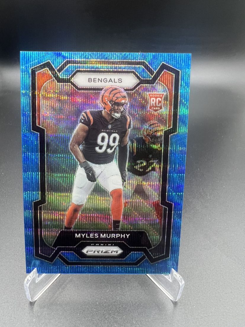 2023 Panini Prizm Myles Murphy Blue Wave 144/199 Rookie RC #320 Bengals