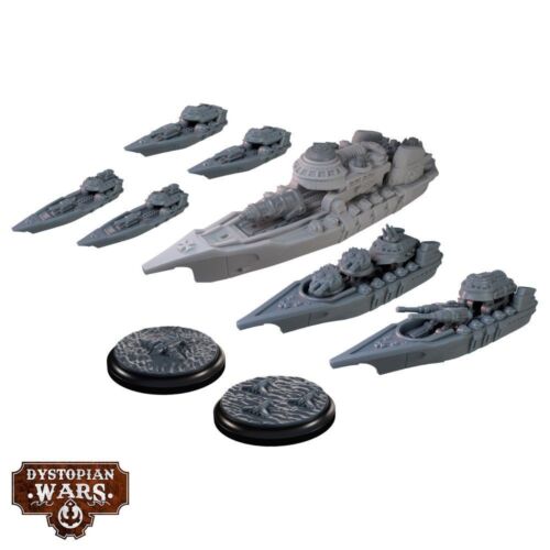 Imperium - Konig Battlefleet Set: Warcradle Studios Dystopian Wars - Foto 2 di 2