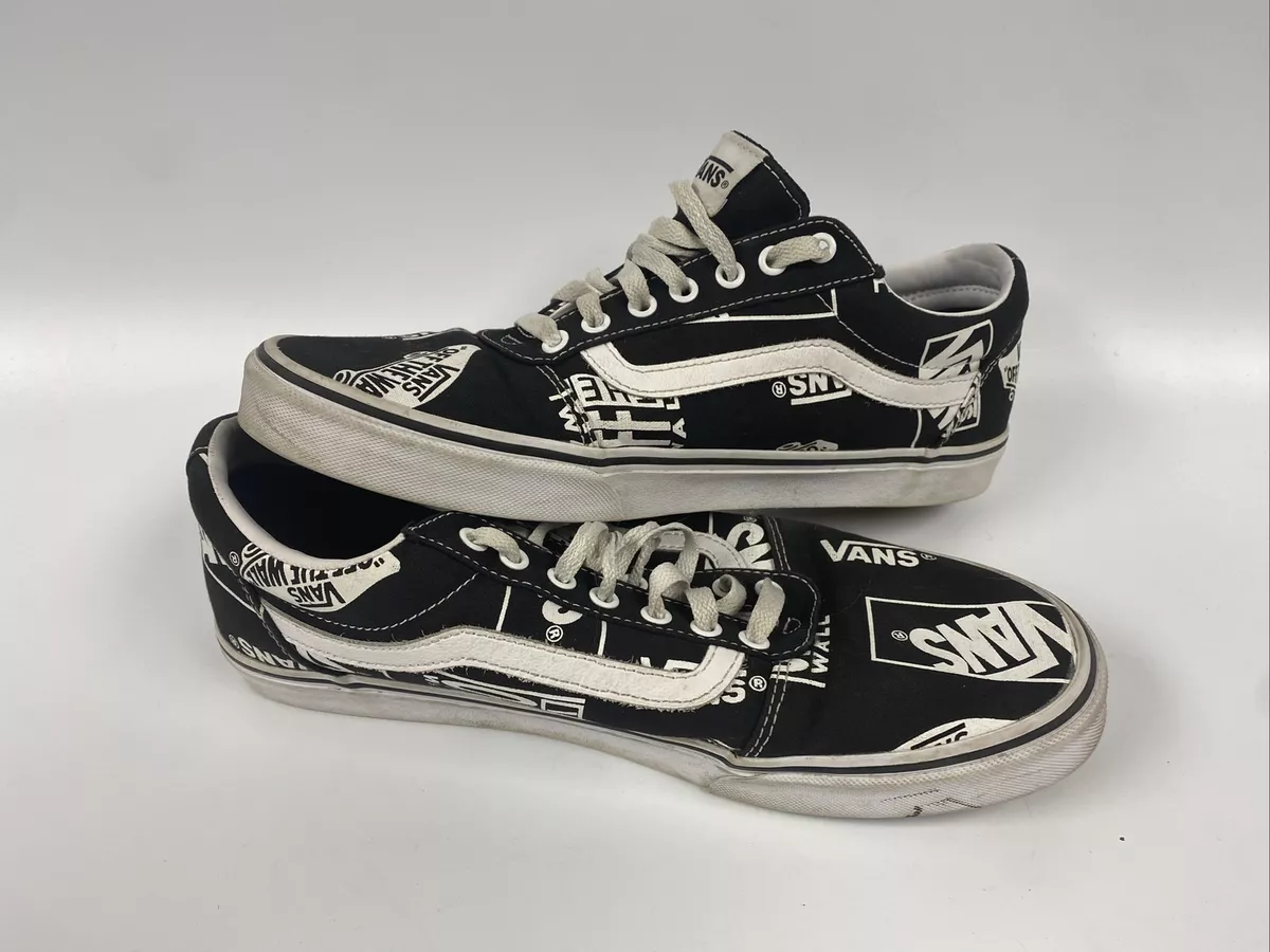 Vans Off The Wall Lace Up Vans Logo All Over Pattern Sk8 Men's Size 12 | eBay