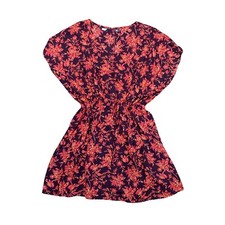 NWT Land's End Women's Short Sleeve Gathered Waist Cover Up Dress M/L