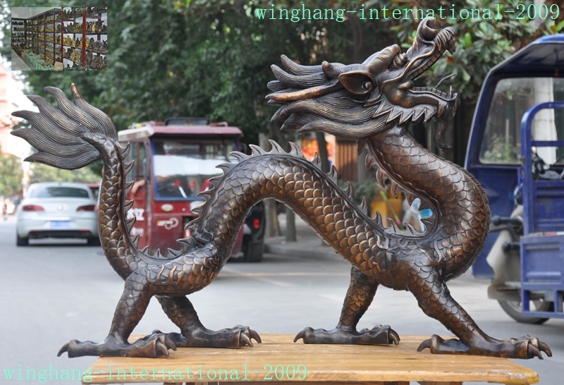 中国 古い 銅羽獅子 神獣 【公式通販】