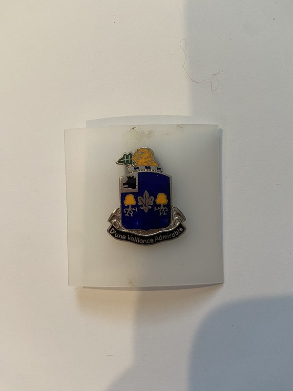 US Military Army, 39th Infantry Regiment, “D’une Vaillance Admirable” Pin