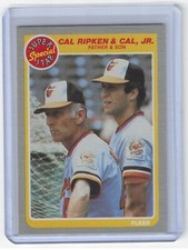 Cal Ripken 1985 Fleer #641 Father and Son Baltimore Orioles Baseball Card