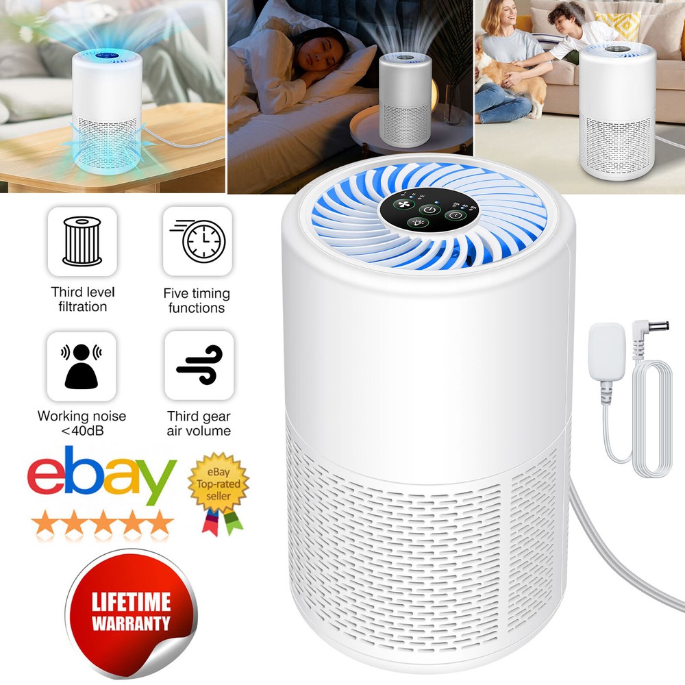 Medical Grade H13 HEPA Air Purifier with Carbon Filter, Ioniser & 3 Speeds