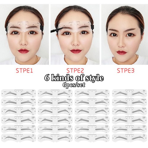 One Step Perfect Eyebrow Stamp Shaping Kit Eye Brow Stencils Definer Makeup S 。 - Picture 4 of 23