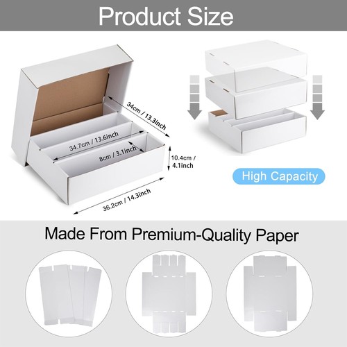 Premium Collector Card Storage Box for 3000+ Trading Cards - 4 Sets - Picture 3 of 11
