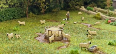 STOCK SCENICS Oo Gauge Cattle Feeder 3d printed for sheep unpainted