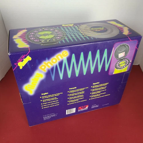 Slinky Phone Neon Glowing Landline Vintage Telephone NEW in Box 1999 - Picture 5 of 12