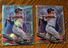 Rafael Devers 2022 Bowman's Best Mini-Diamonds Ref #/299 + Aqua Lava #/199 No.30