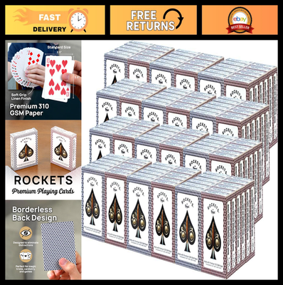 144 Bulk Playing Cards Set - Casino Grade Poker Cards for Adults - 310 GSM  Linen