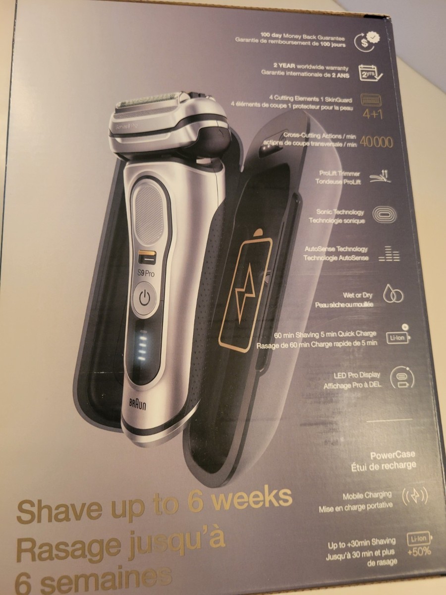 Braun Series 9 Pro Electric Shaver with PowerCase - Black/Silver