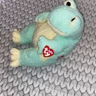 Vintage Ty Baby Frog Green&Yellow Stuffed Plush Rattle w/Tags 1999 Frogbaby
