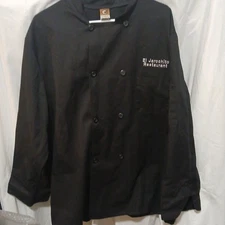CHEF DESIGN Double Breasted Long Sleeve Cook Jacket  El Jarochito Embroided. Xl