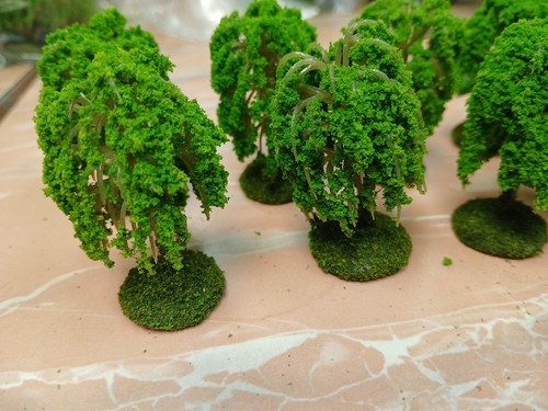 8 2-2.5" based Landscape Model Willow Trees wargaming scenery terrain railroad - Picture 4 of 4