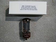 TUNG-SOL 5881 / 6L6WGB BROWN BASE AMPLIFIER POWER TUBE. Tested stong.