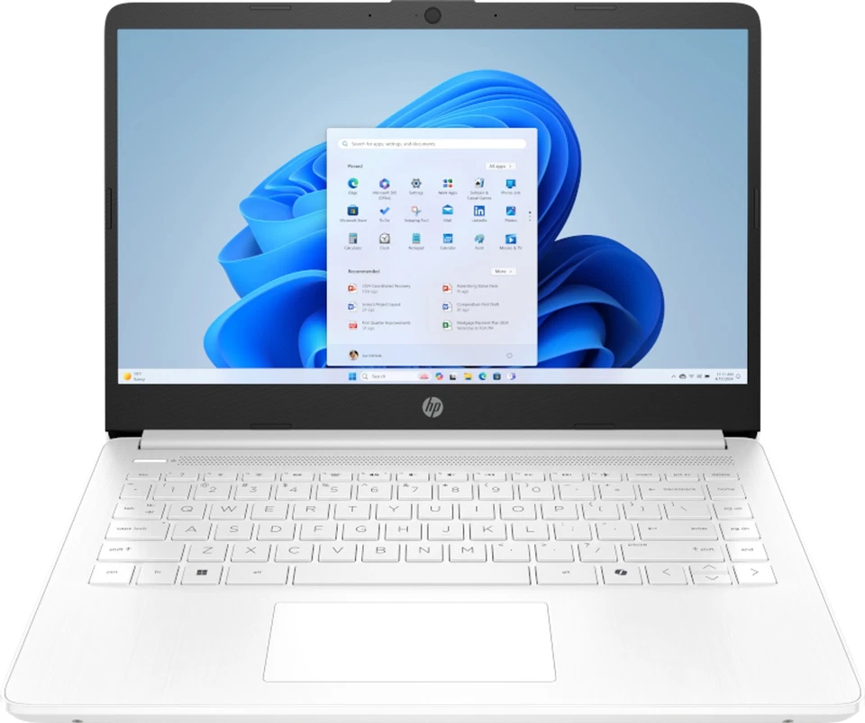 HP 14-dq6102ds 14" Intel N150 0.8 GHz 4GB DDR4 128GB UFS W11S mode Laptop White
