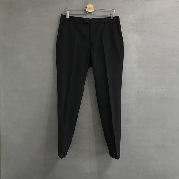 Men Kenzo Trousers Grey Wool L